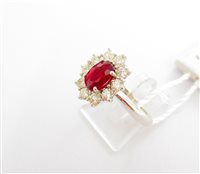 Ring Lucciole Gioielli Woman in White Gold Rubino 0.68 Ct ANK+C076/068R - ANK+C076/068R